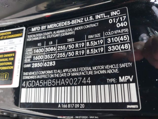 Photo 8 VIN: 4JGDA5HB5HA902744 - MERCEDES-BENZ GLE 350 