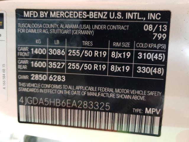 Photo 12 VIN: 4JGDA5HB6EA283325 - MERCEDES-BENZ ML 350 4MA 