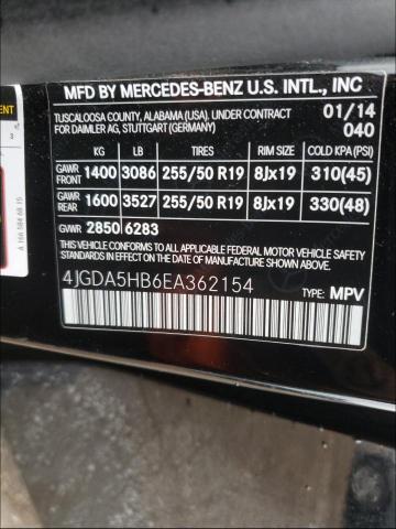 Photo 9 VIN: 4JGDA5HB6EA362154 - MERCEDES-BENZ ML 350 4MA 