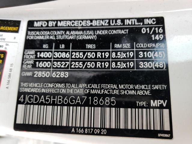 Photo 12 VIN: 4JGDA5HB6GA718685 - MERCEDES-BENZ GLE-CLASS 