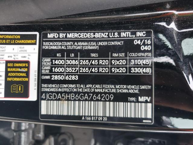 Photo 12 VIN: 4JGDA5HB6GA764209 - MERCEDES-BENZ GLE-CLASS 