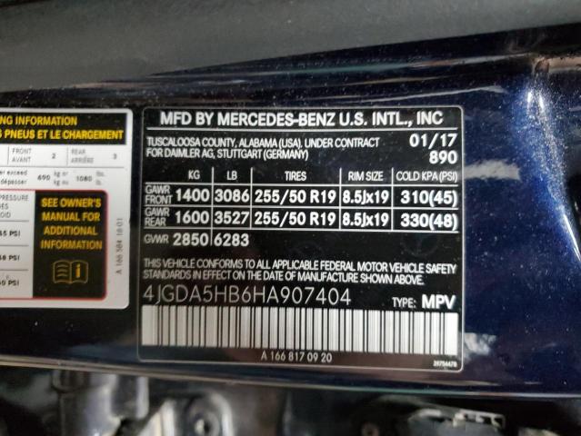 Photo 12 VIN: 4JGDA5HB6HA907404 - MERCEDES-BENZ GLE 350 4M 