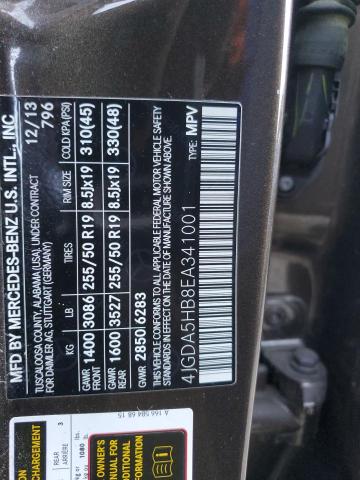 Photo 12 VIN: 4JGDA5HB8EA341001 - MERCEDES-BENZ ML 350 4MA 