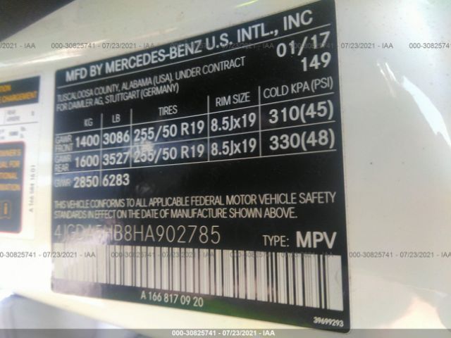 Photo 8 VIN: 4JGDA5HB8HA902785 - MERCEDES-BENZ GLE 