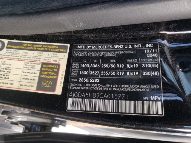 Photo 9 VIN: 4JGDA5HB9CA015771 - MERCEDES-BENZ ML 350 4MA 