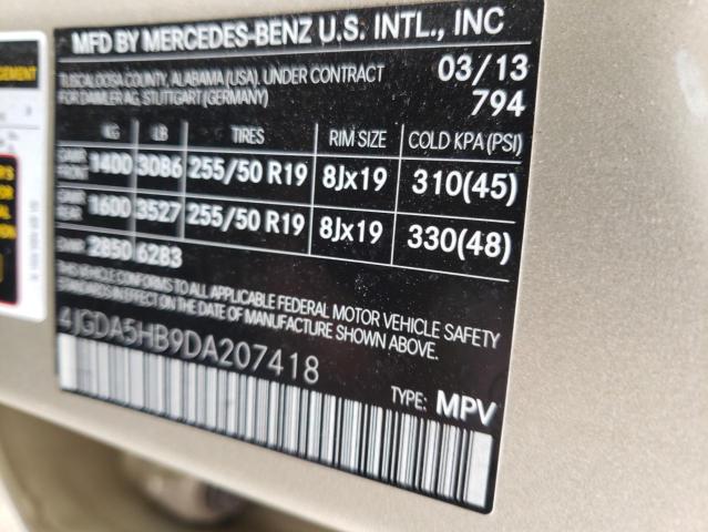 Photo 11 VIN: 4JGDA5HB9DA207418 - MERCEDES-BENZ ML 350 4MA 