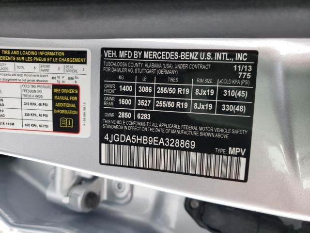 Photo 9 VIN: 4JGDA5HB9EA328869 - MERCEDES-BENZ ML 350 4MA 