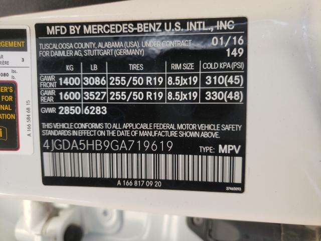 Photo 9 VIN: 4JGDA5HB9GA719619 - MERCEDES-BENZ GLE 350 4M 