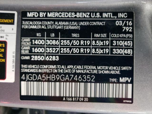 Photo 11 VIN: 4JGDA5HB9GA746352 - MERCEDES-BENZ GLE 350 4M 