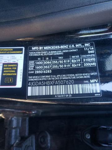 Photo 9 VIN: 4JGDA5HBXFA507620 - MERCEDES-BENZ ML 350 4MA 