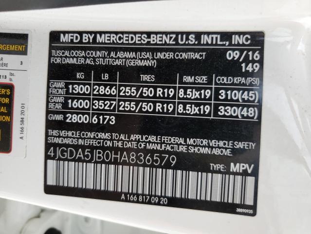 Photo 12 VIN: 4JGDA5JB0HA836579 - MERCEDES-BENZ GLE 350 