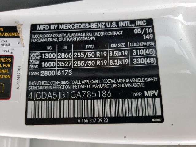 Photo 11 VIN: 4JGDA5JB1GA785186 - MERCEDES-BENZ GLE 350 