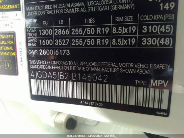 Photo 8 VIN: 4JGDA5JB2JB146042 - MERCEDES-BENZ GLE 