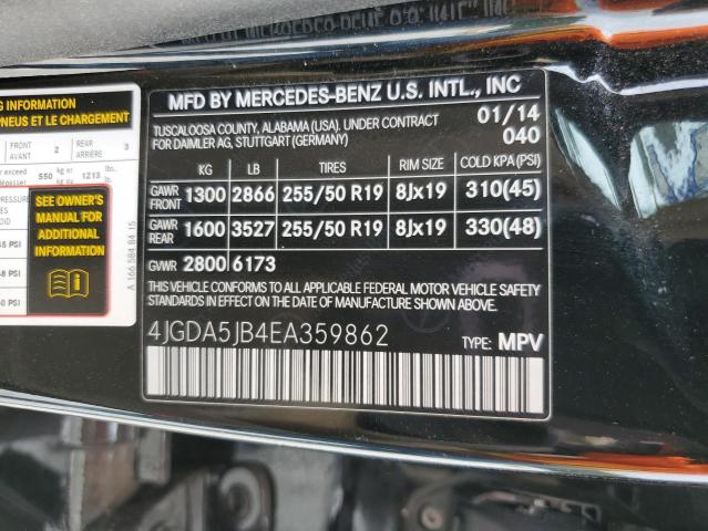 Photo 13 VIN: 4JGDA5JB4EA359862 - MERCEDES-BENZ ML 350 