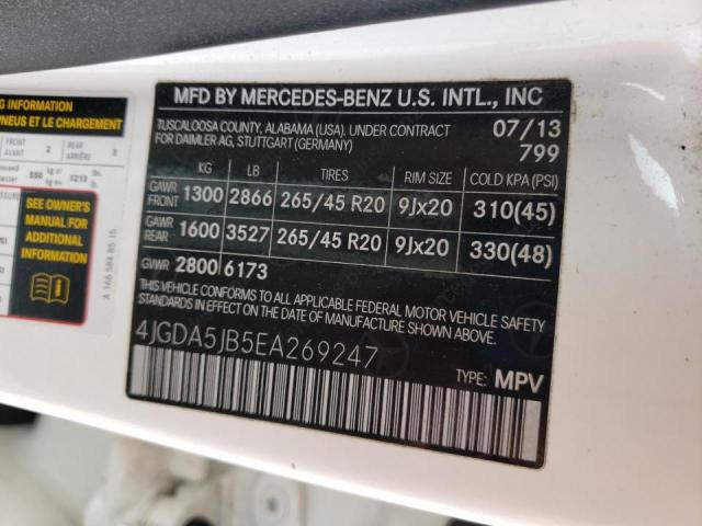 Photo 9 VIN: 4JGDA5JB5EA269247 - MERCEDES-BENZ ML 350 