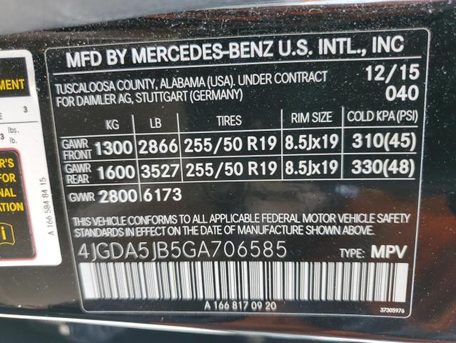 Photo 13 VIN: 4JGDA5JB5GA706585 - MERCEDES-BENZ GLE 350 