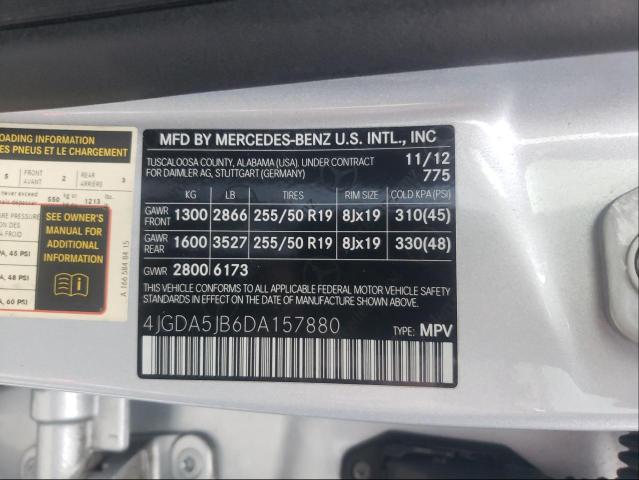 Photo 9 VIN: 4JGDA5JB6DA157880 - MERCEDES-BENZ ML 350 