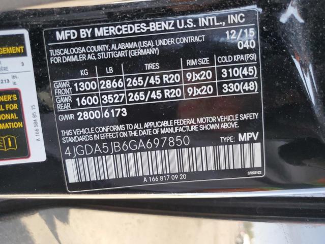 Photo 12 VIN: 4JGDA5JB6GA697850 - MERCEDES-BENZ GLE 350 