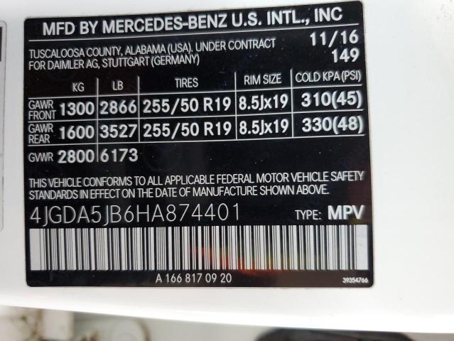 Photo 12 VIN: 4JGDA5JB6HA874401 - MERCEDES-BENZ GLE 350 