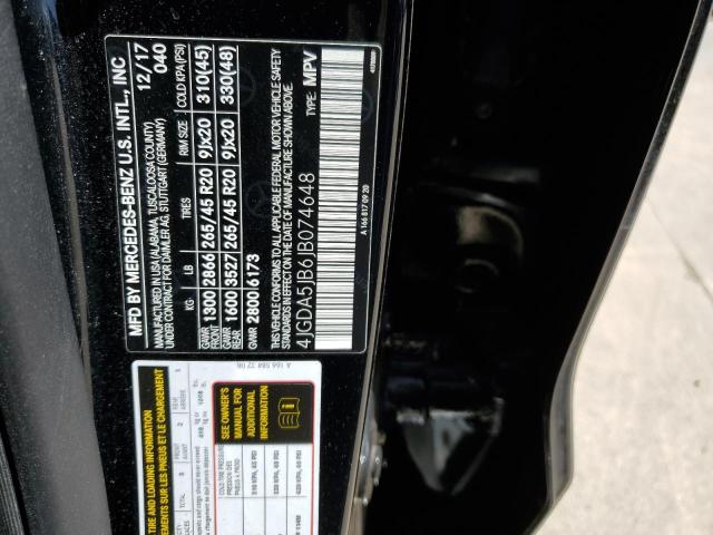 Photo 12 VIN: 4JGDA5JB6JB074648 - MERCEDES-BENZ GLE-CLASS 