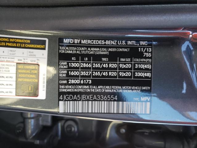 Photo 12 VIN: 4JGDA5JBXEA336554 - MERCEDES-BENZ ML 350 