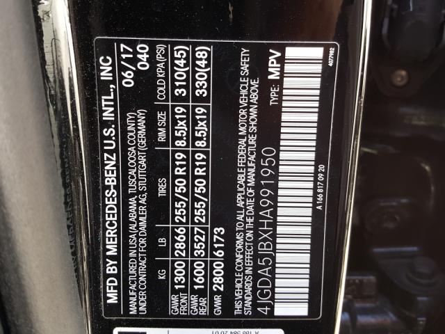 Photo 9 VIN: 4JGDA5JBXHA991950 - MERCEDES-BENZ GLE 350 