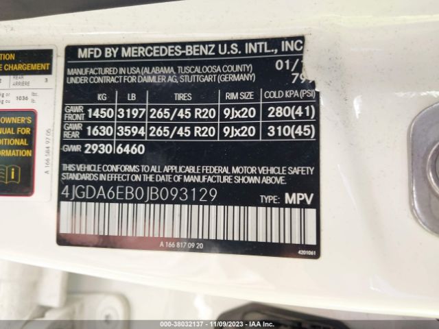 Photo 8 VIN: 4JGDA6EB0JB093129 - MERCEDES-BENZ AMG GLE 43 