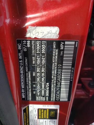 Photo 12 VIN: 4JGDA7FB4GA808819 - MERCEDES-BENZ GLE 63 AMG 