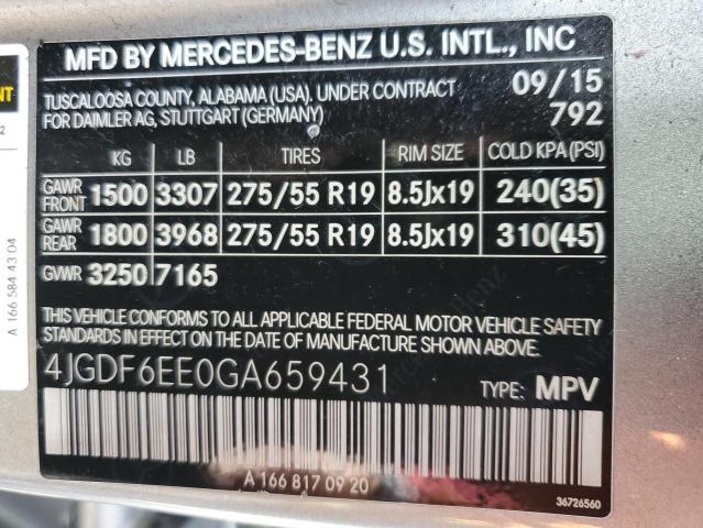 Photo 12 VIN: 4JGDF6EE0GA659431 - MERCEDES-BENZ GL-CLASS 