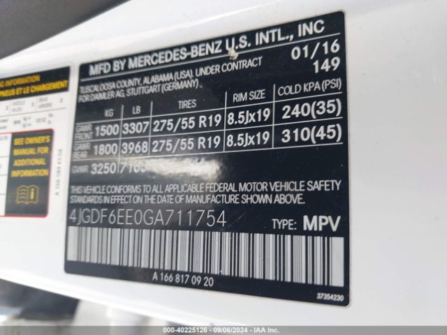 Photo 8 VIN: 4JGDF6EE0GA711754 - MERCEDES-BENZ GL-CLASS 