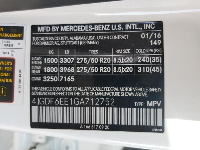 Photo 12 VIN: 4JGDF6EE1GA712752 - MERCEDES-BENZ GL 450 4MA 