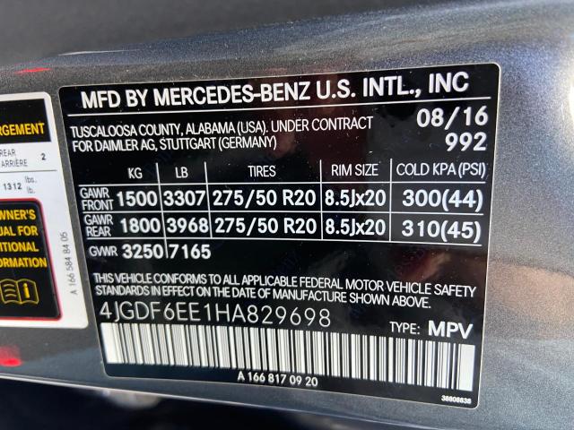 Photo 12 VIN: 4JGDF6EE1HA829698 - MERCEDES-BENZ GLS 450 4M 