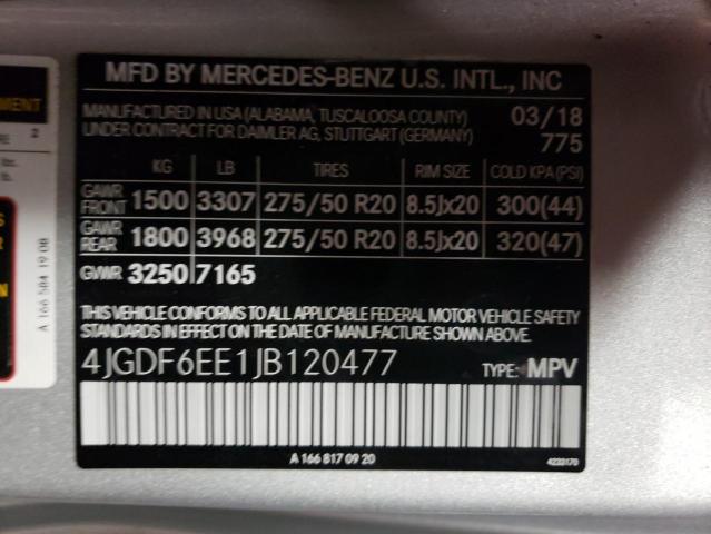 Photo 9 VIN: 4JGDF6EE1JB120477 - MERCEDES-BENZ GLS 450 4M 