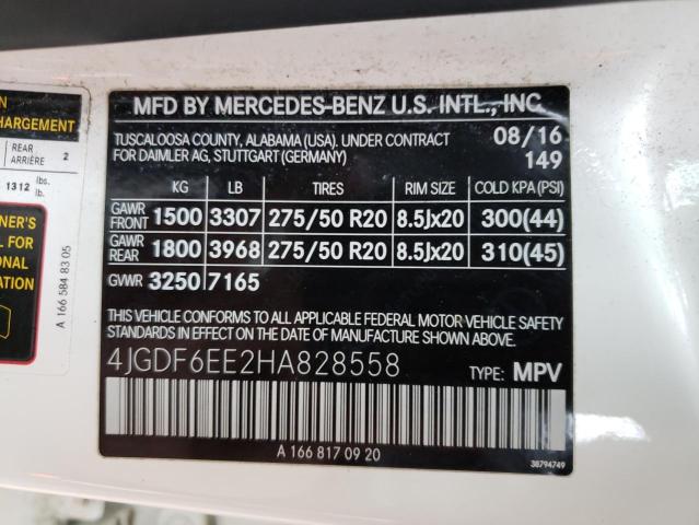 Photo 12 VIN: 4JGDF6EE2HA828558 - MERCEDES-BENZ GLS 450 4M 