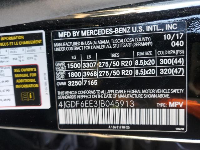 Photo 12 VIN: 4JGDF6EE3JB045913 - MERCEDES-BENZ GLS-CLASS 