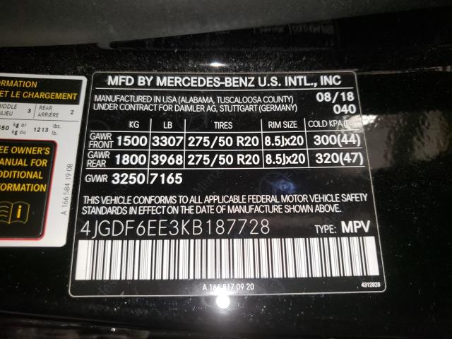 Photo 9 VIN: 4JGDF6EE3KB187728 - MERCEDES-BENZ GLS 450 