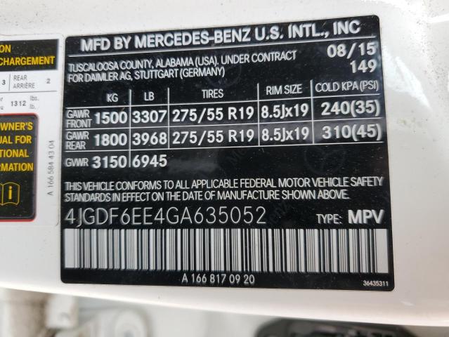 Photo 12 VIN: 4JGDF6EE4GA635052 - MERCEDES-BENZ GL-CLASS 