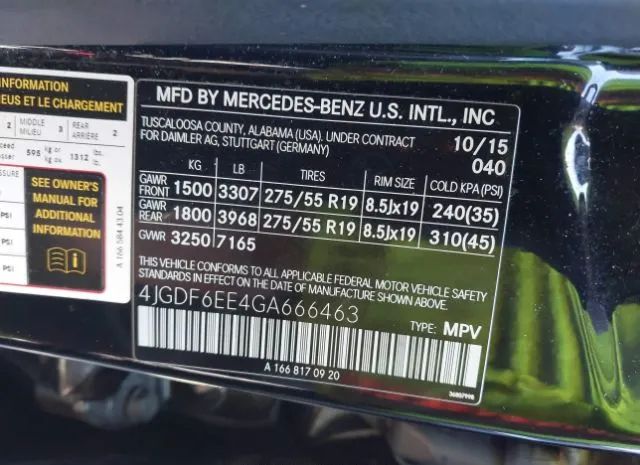 Photo 8 VIN: 4JGDF6EE4GA666463 - MERCEDES-BENZ GL 