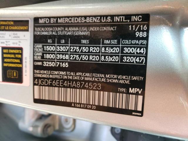 Photo 9 VIN: 4JGDF6EE4HA874523 - MERCEDES-BENZ GLS 450 4M 