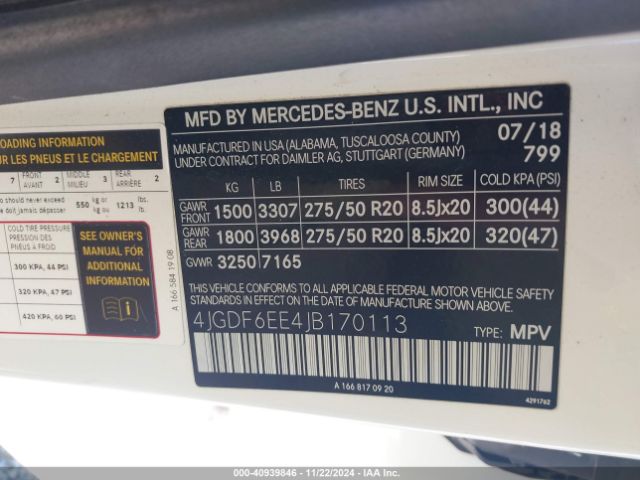 Photo 8 VIN: 4JGDF6EE4JB170113 - MERCEDES-BENZ GLS-CLASS 