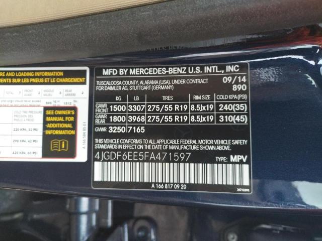 Photo 9 VIN: 4JGDF6EE5FA471597 - MERCEDES-BENZ GL 450 4MA 