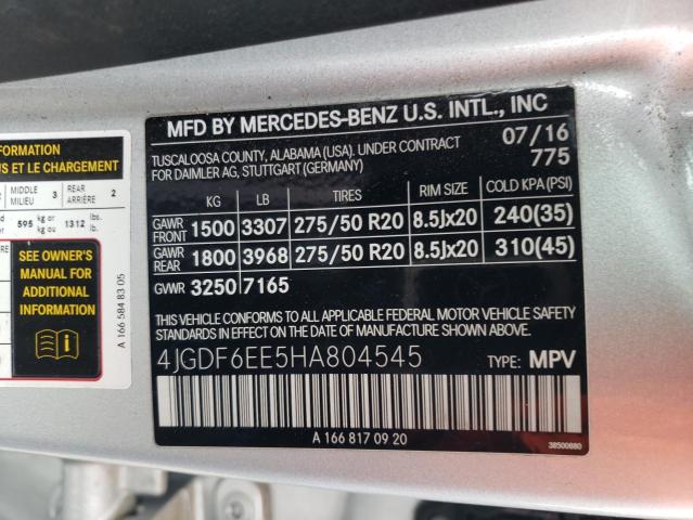 Photo 12 VIN: 4JGDF6EE5HA804545 - MERCEDES-BENZ GLS 450 4M 