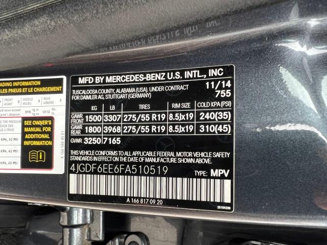 Photo 9 VIN: 4JGDF6EE6FA510519 - MERCEDES-BENZ GL 450 4MA 