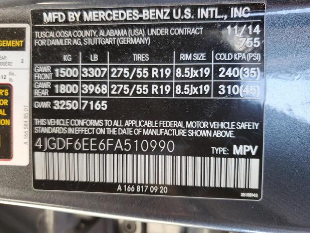 Photo 9 VIN: 4JGDF6EE6FA510990 - MERCEDES-BENZ GL 450 4MA 