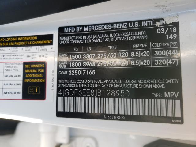 Photo 9 VIN: 4JGDF6EE8JB128950 - MERCEDES-BENZ GLS 450 