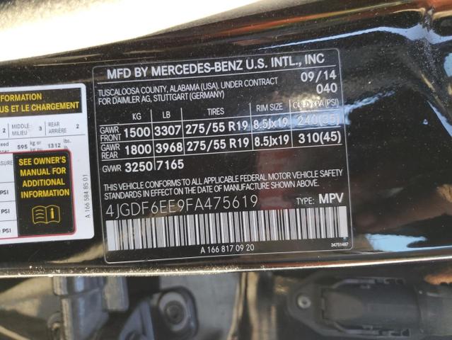 Photo 13 VIN: 4JGDF6EE9FA475619 - MERCEDES-BENZ GL-CLASS 