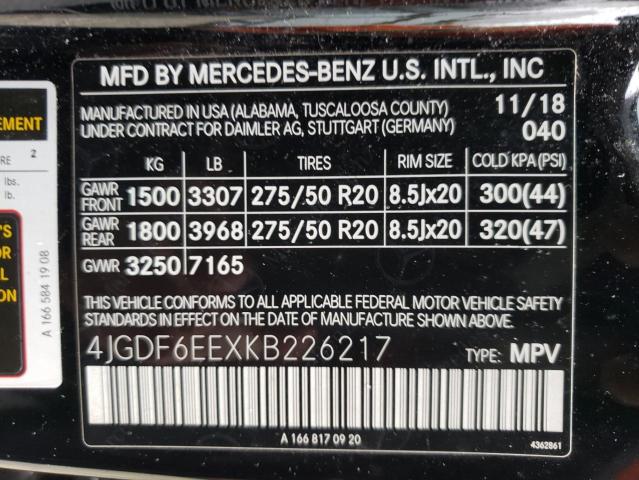 Photo 12 VIN: 4JGDF6EEXKB226217 - MERCEDES-BENZ GLS 450 4M 