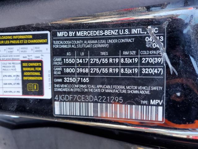 Photo 12 VIN: 4JGDF7CE3DA221295 - MERCEDES-BENZ GL 450 4MA 