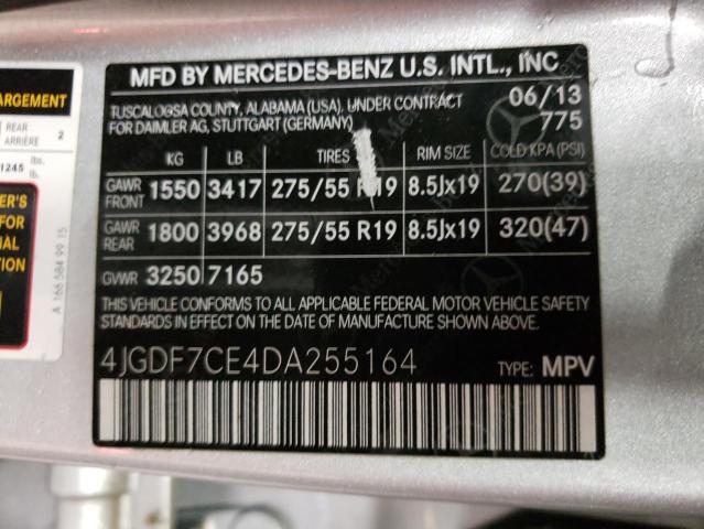 Photo 9 VIN: 4JGDF7CE4DA255164 - MERCEDES-BENZ GL 450 4MA 