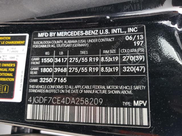 Photo 12 VIN: 4JGDF7CE4DA258209 - MERCEDES-BENZ G450 